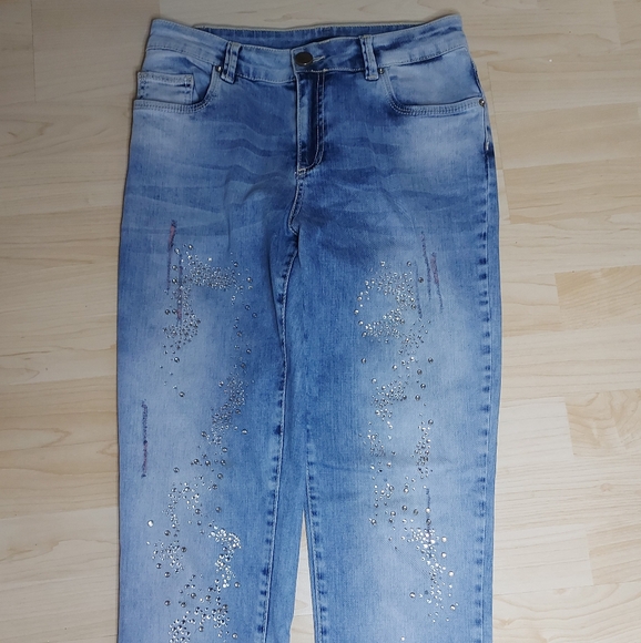 Tricotto Rhinestone Bling Embellished Jeans - Picture 3 of 10